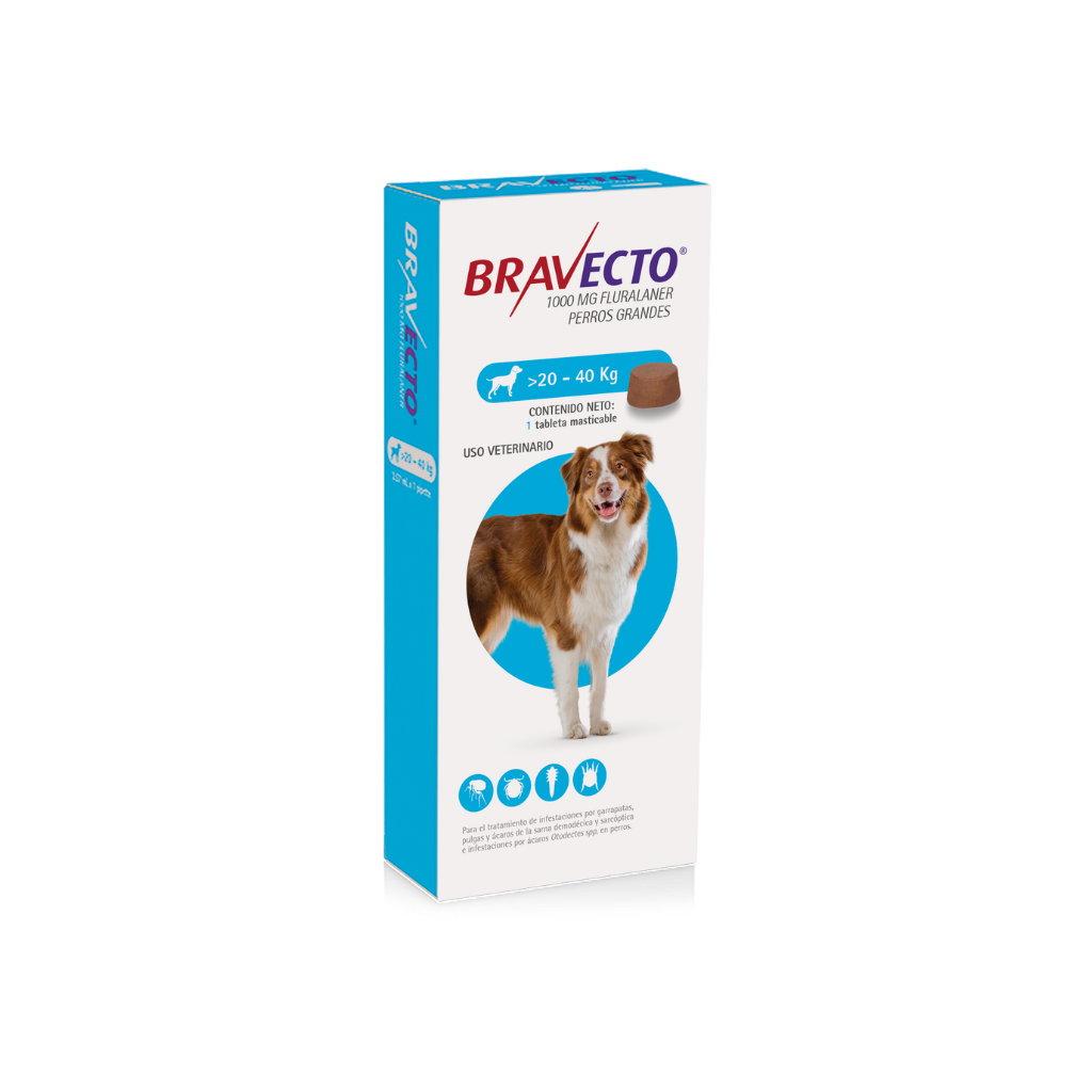 Bravecto 20 -40 kgs 1000 mg (3 meses)