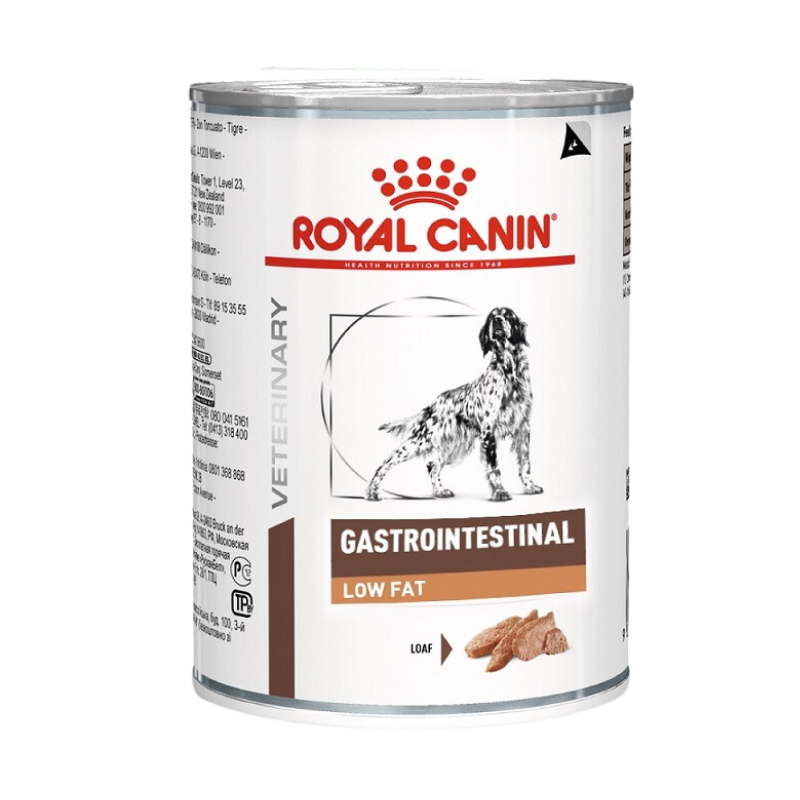 Royal Canin Gastrointestinal Low Fat 385 gr - Paquete de 8 latas -