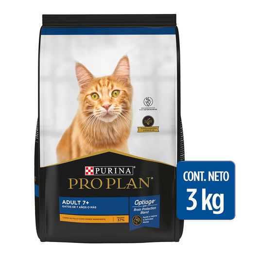 Pro Plan Adult 7+ Optiage Alimento Seco para Gato Senior Receta Pollo 3 kg