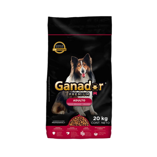 Ganador Premium Adulto Razas medianas y grandes 20 kg